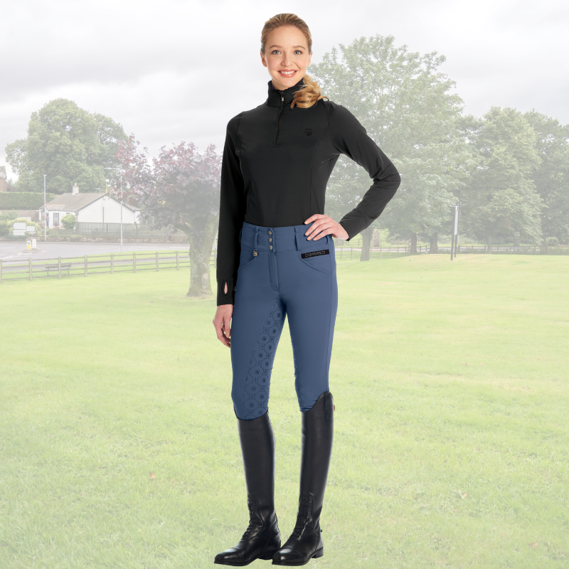 Romfh® Isabella Full Grip Breeches, Denim – M & M Tack Shop