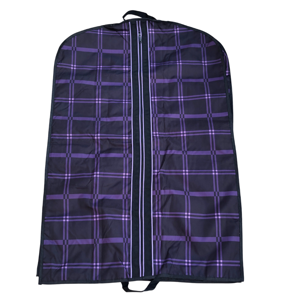 Chestnut Bay 3″ Gusset Garment Bag, Black Plaid