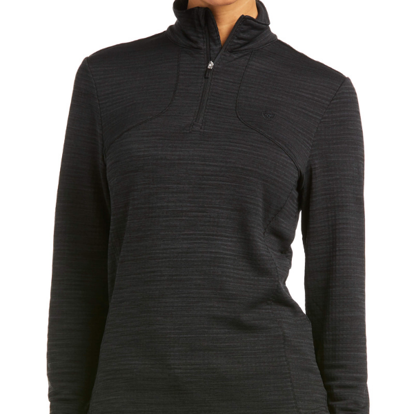 Ariat Gridwork 1/4 Zip Baselayer, Black