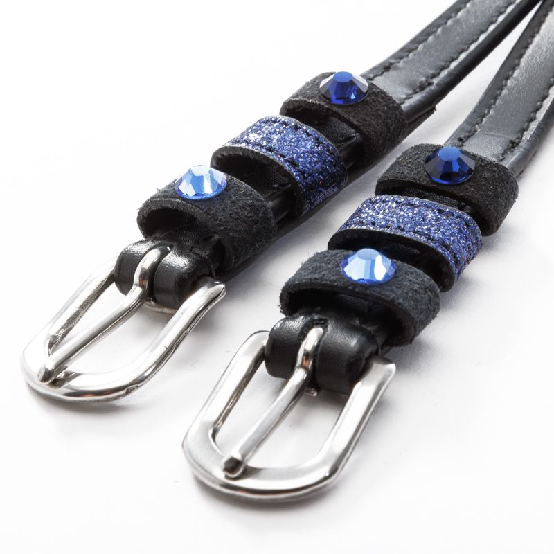 Kavalkade Spur straps &quot;Ocean&quot; with Rhinestones