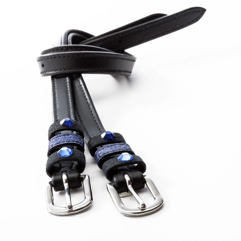 Kavalkade Spur straps &quot;Ocean&quot; with Rhinestones