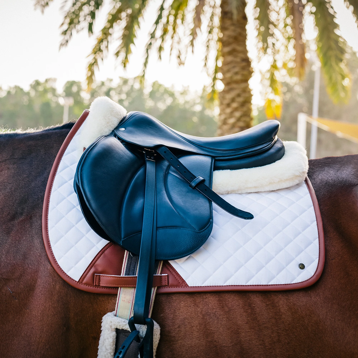 Sixteen Cypress Jumper Pad, White &amp; Cognac