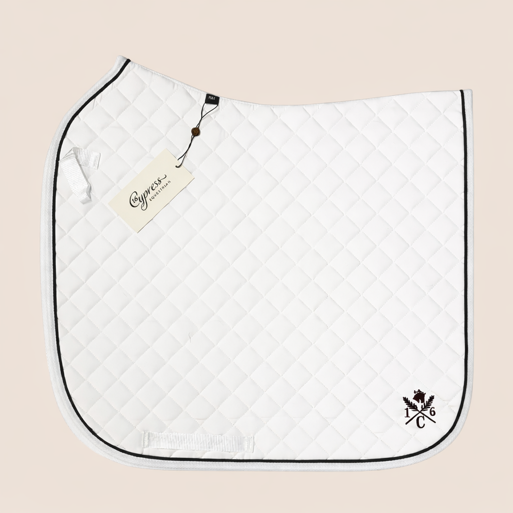 Sixteen Cypress Daily Sport Dressage Saddle Pad, White