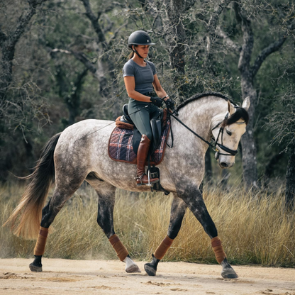 Sixteen Cypress Dressage Pad, Field Plaid &amp; Hickory