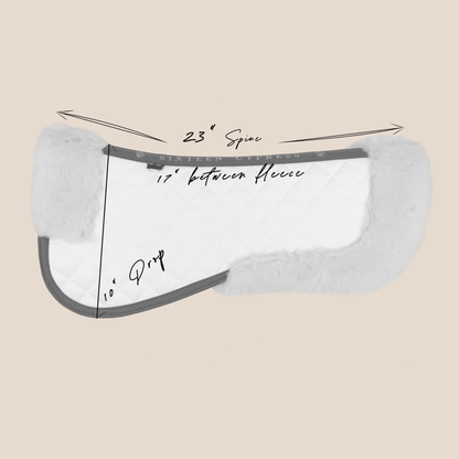 Sixteen Cypress Merino Wool Fleece Half Pad, Black &amp; Cognac