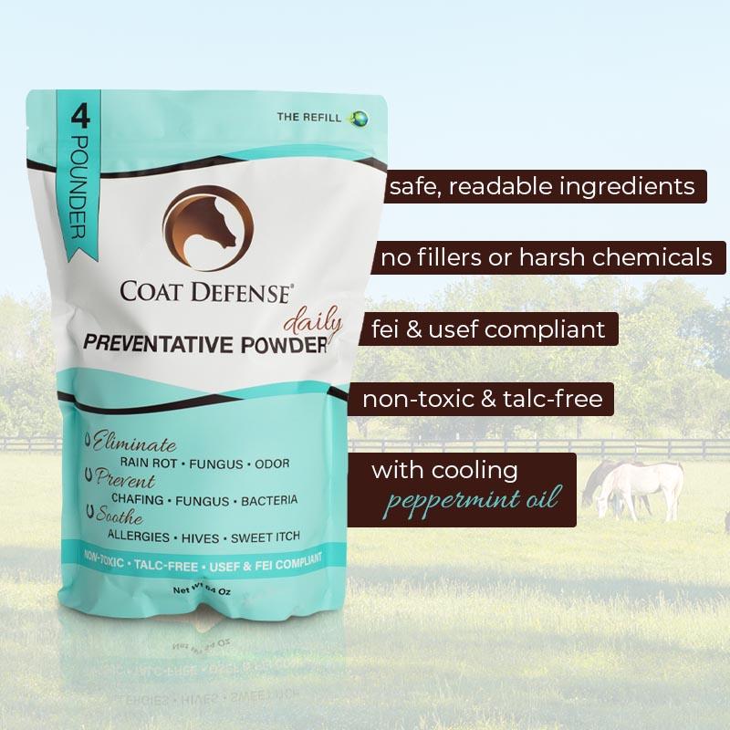 Coat Defense Daily Preventative Powder,  4lb Refill Bag