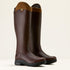 Pair of brown Ariat Stamford Waterproof Boots with brown tops on a beige background