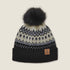 Ariat Hansford Beanie, Black Print with Faux Fur Pom Pom