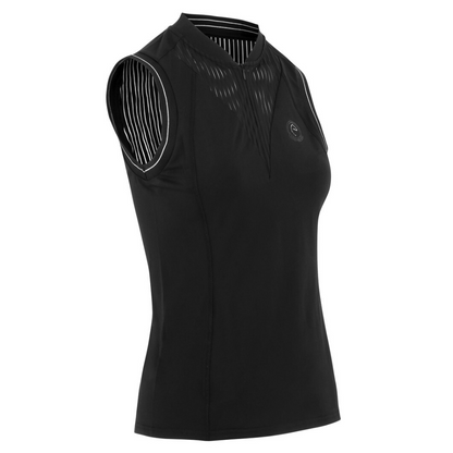 Equithème Margot Sleeveless Polo Shirt, Black