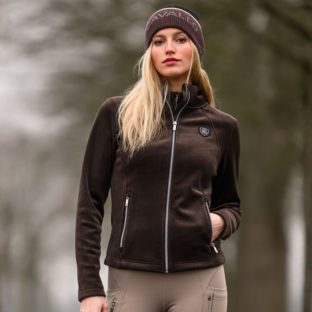 Cavallo Detta Fleece Full Zip Jacket, Cafe Noir