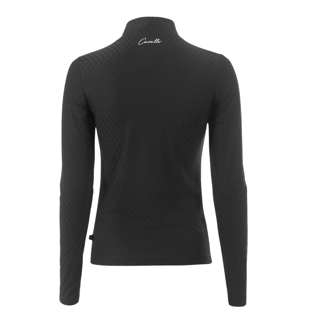 Cavallo CavalNinette Jacquard 1/4 Zip Functional Shirt, Black