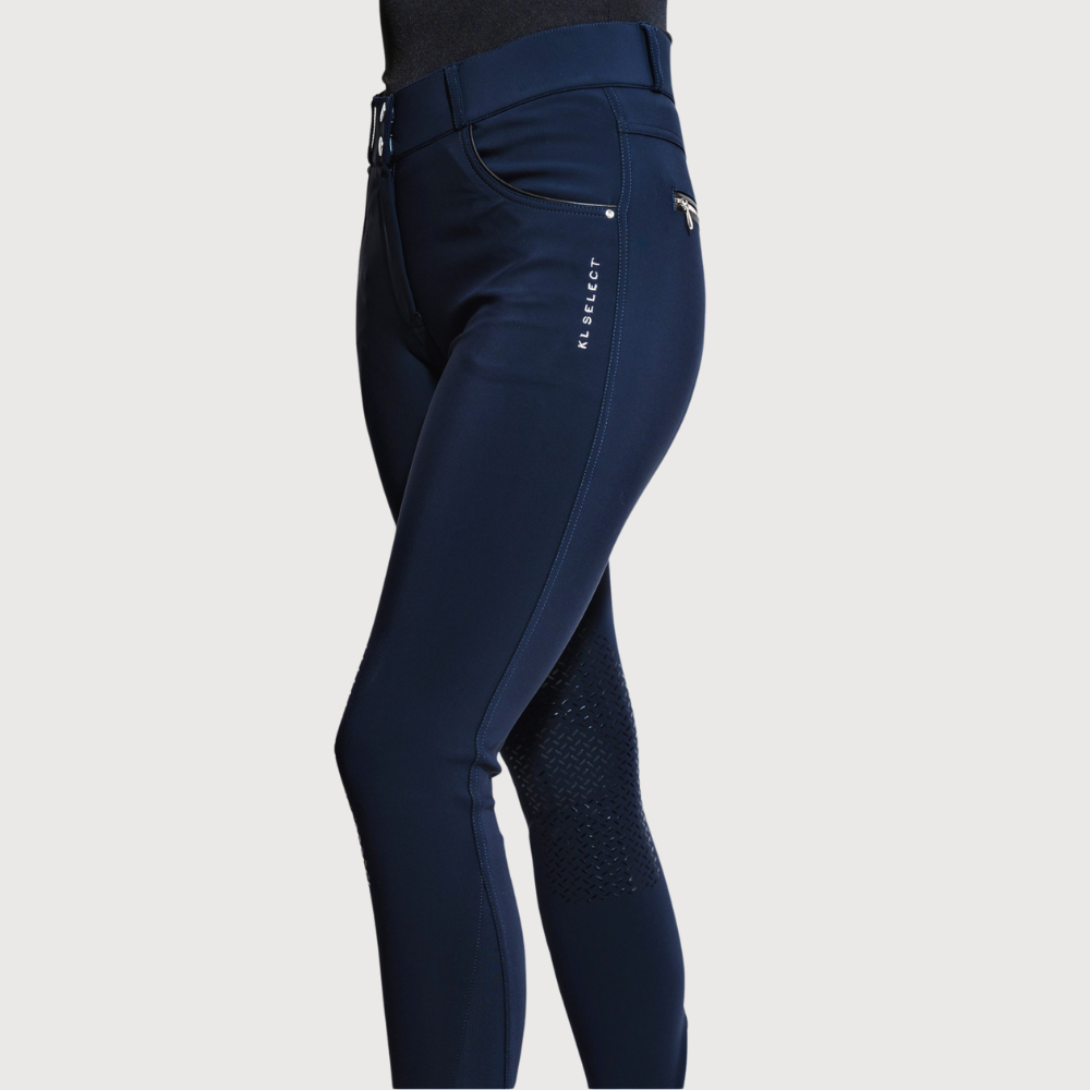 KL Select Gabrielle Knee Patch Breeches,  Navy/Black