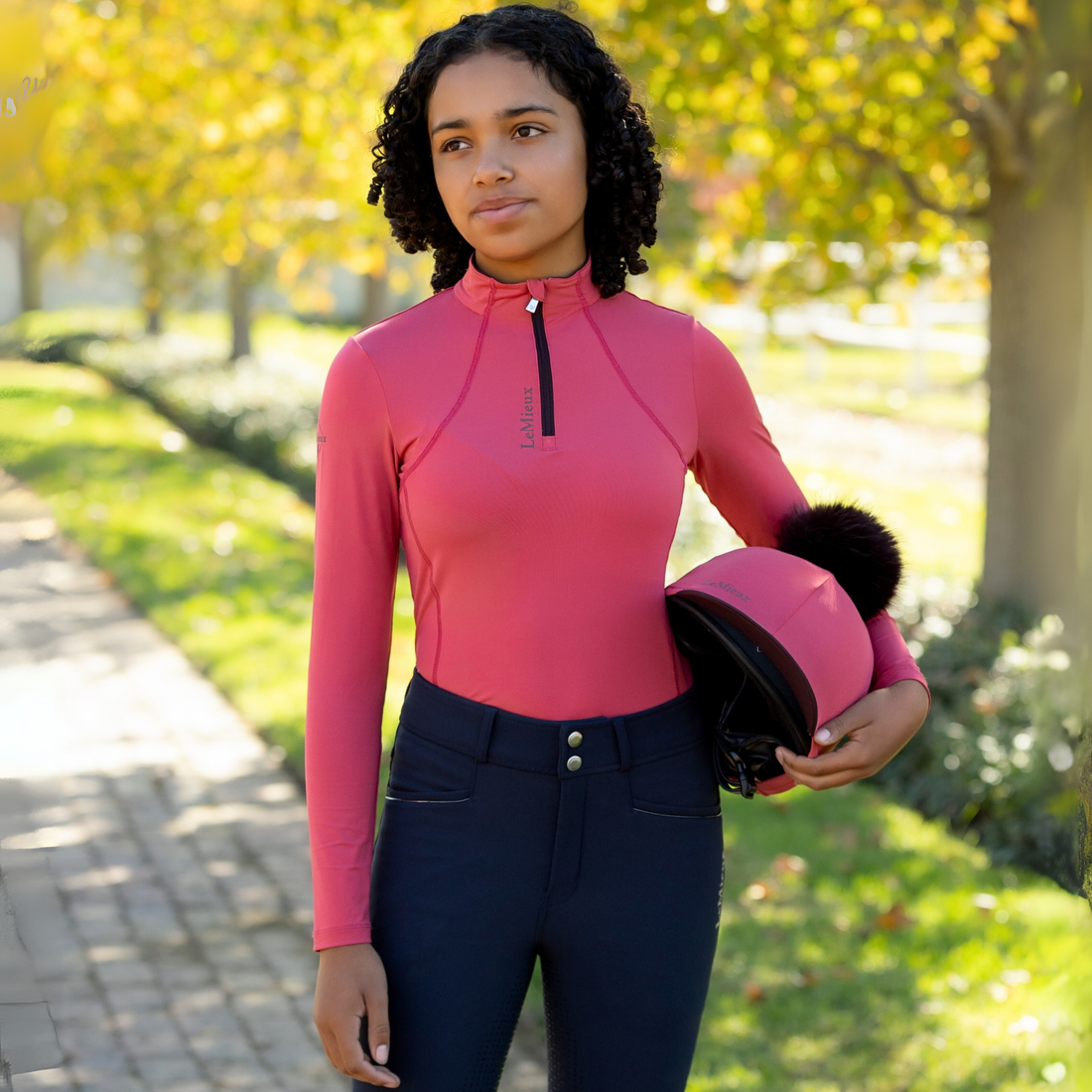 LeMieux Young Rider Classique Base Layer, Cranberry