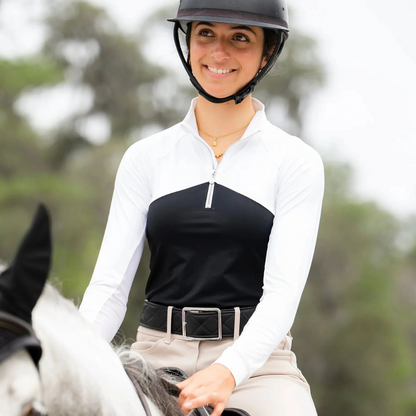 Lifestyle image of a female wearing Dapplebay&