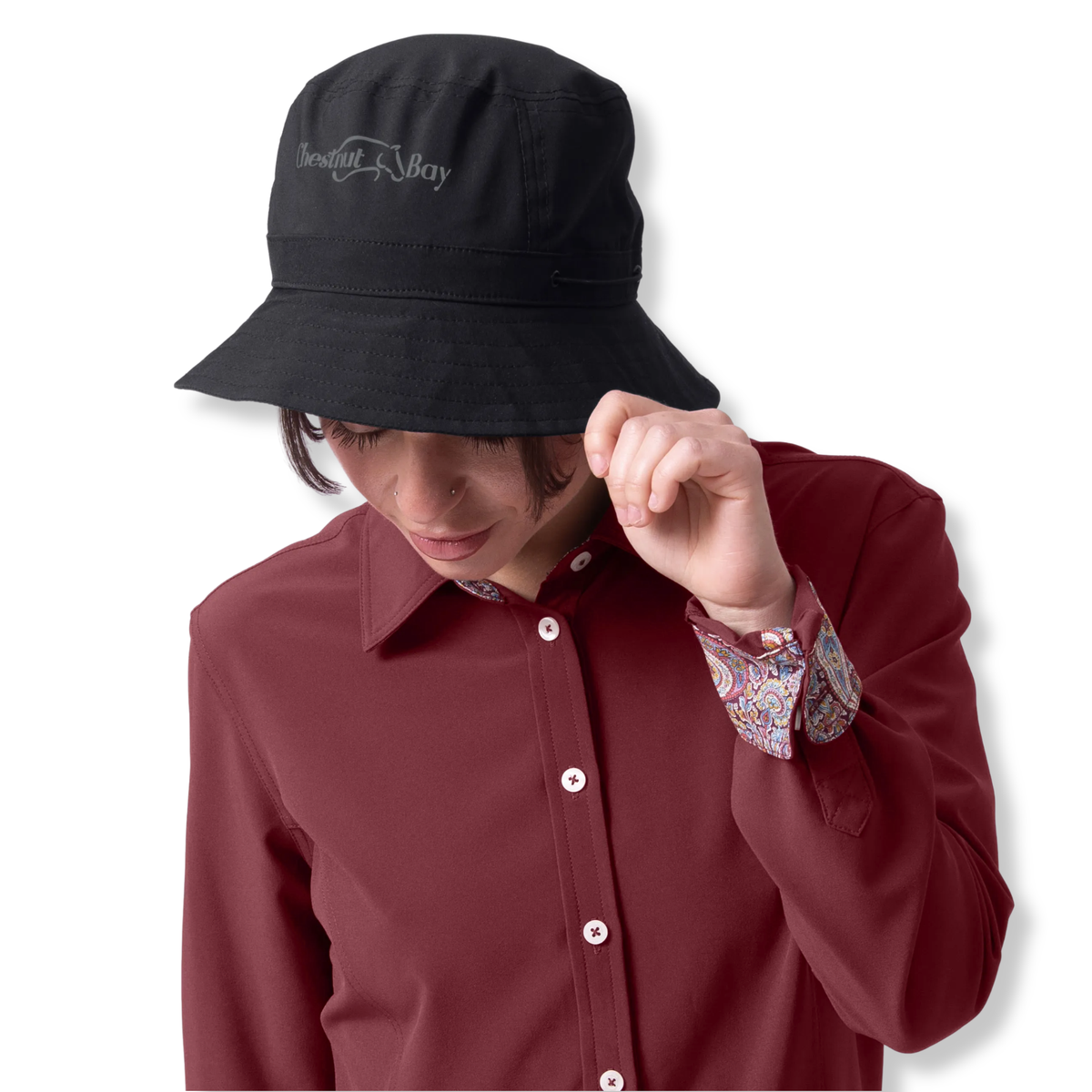 Chestnut Bay Waterproof Bucket Hat, Black