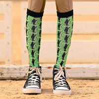 Dreamers & Schemers Bigfoot Boot Socks Lifestyle Image on Model