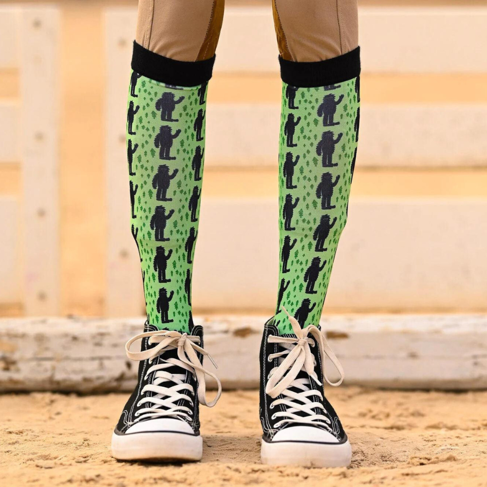 Dreamers &amp; Schemers Bigfoot Boot Socks Lifestyle Image on Model