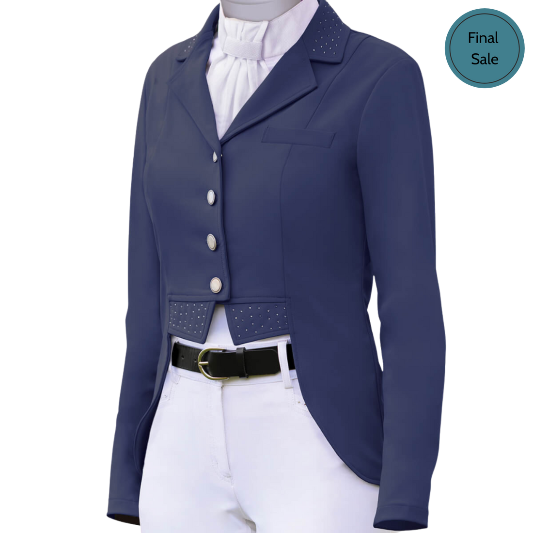 Ovation Elegance Dressage Short Tail Show Coat, Navy