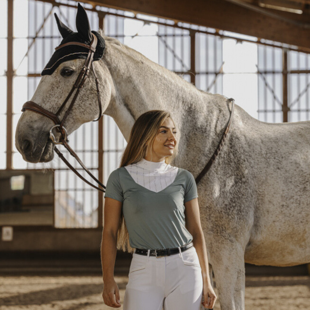 Equithème Funza Short Sleeve Competition Shirt, Sage Green