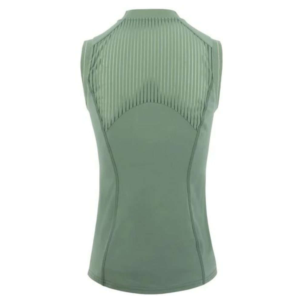 Equithème Margot Sleeveless Polo Shirt, Sage Green