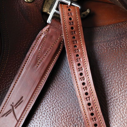 Freejump Classic Wide Stirrup Leathers, Brown