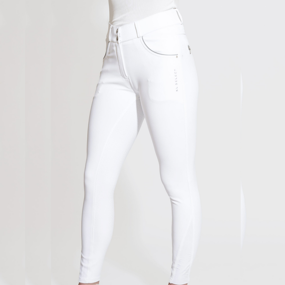 KL Select Gabrielle Full Seat Breeches, White