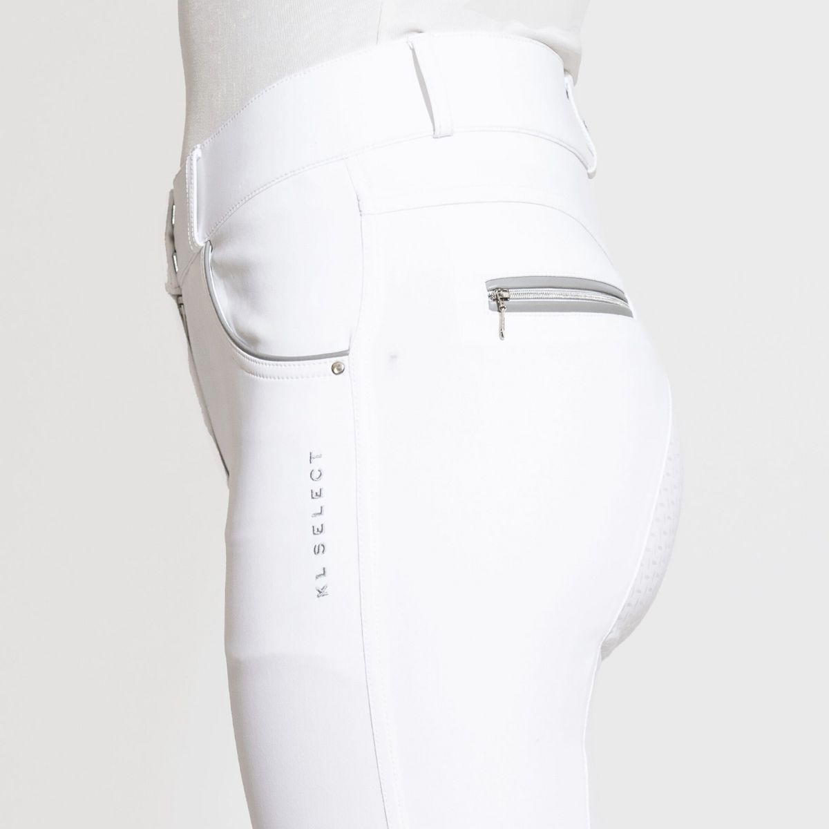 KL Select Gabrielle Full Seat Breeches, White