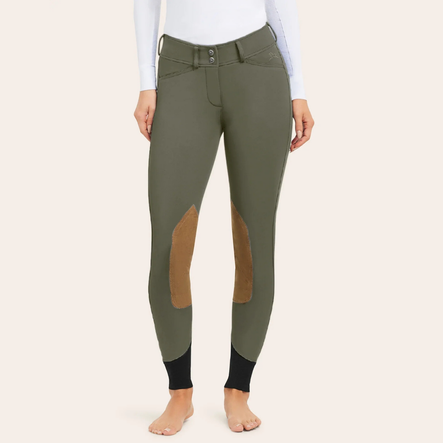 R.J Classics Gracie Knee Patch Breech, Dusty Olive