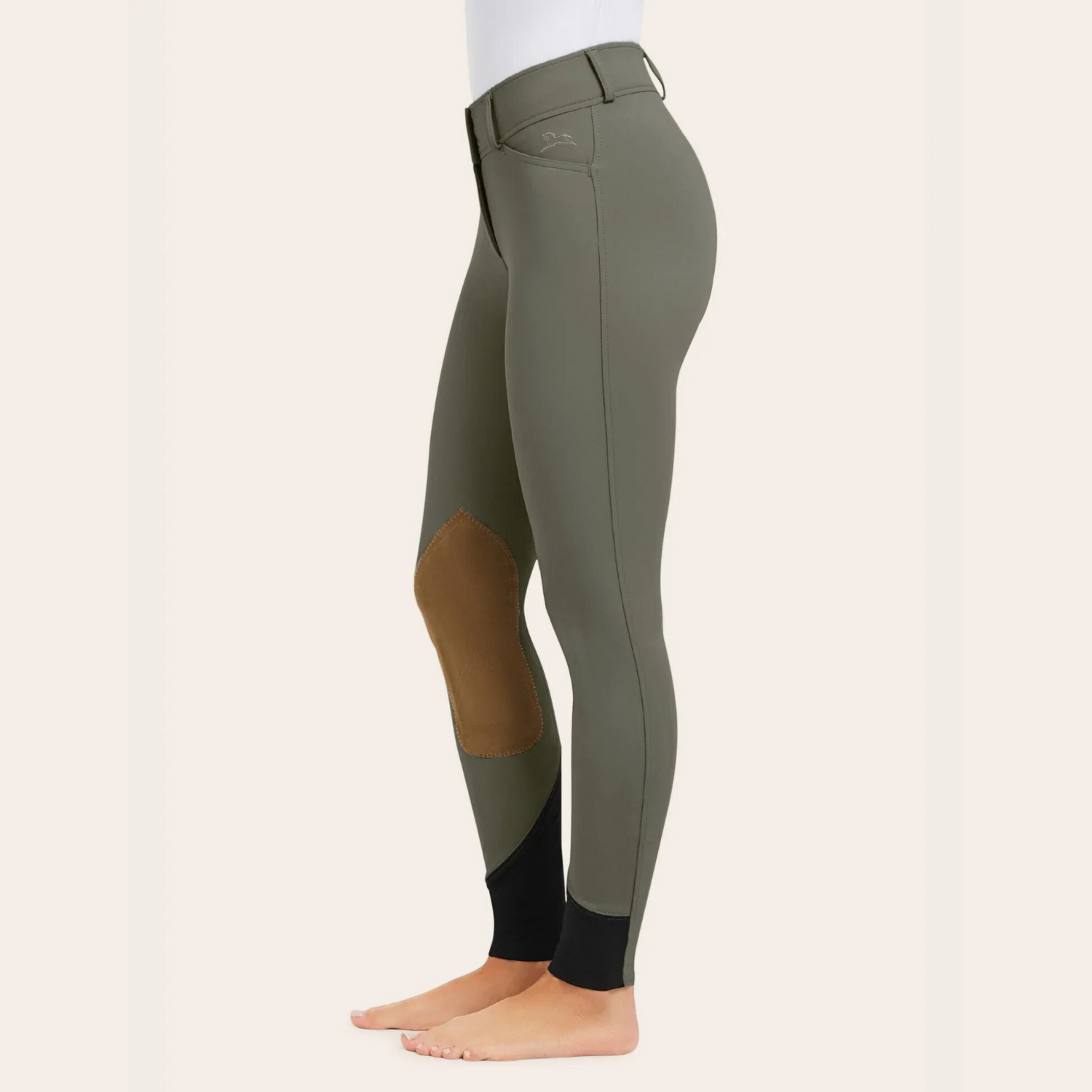 R.J Classics Gracie Knee Patch Breech, Dusty Olive
