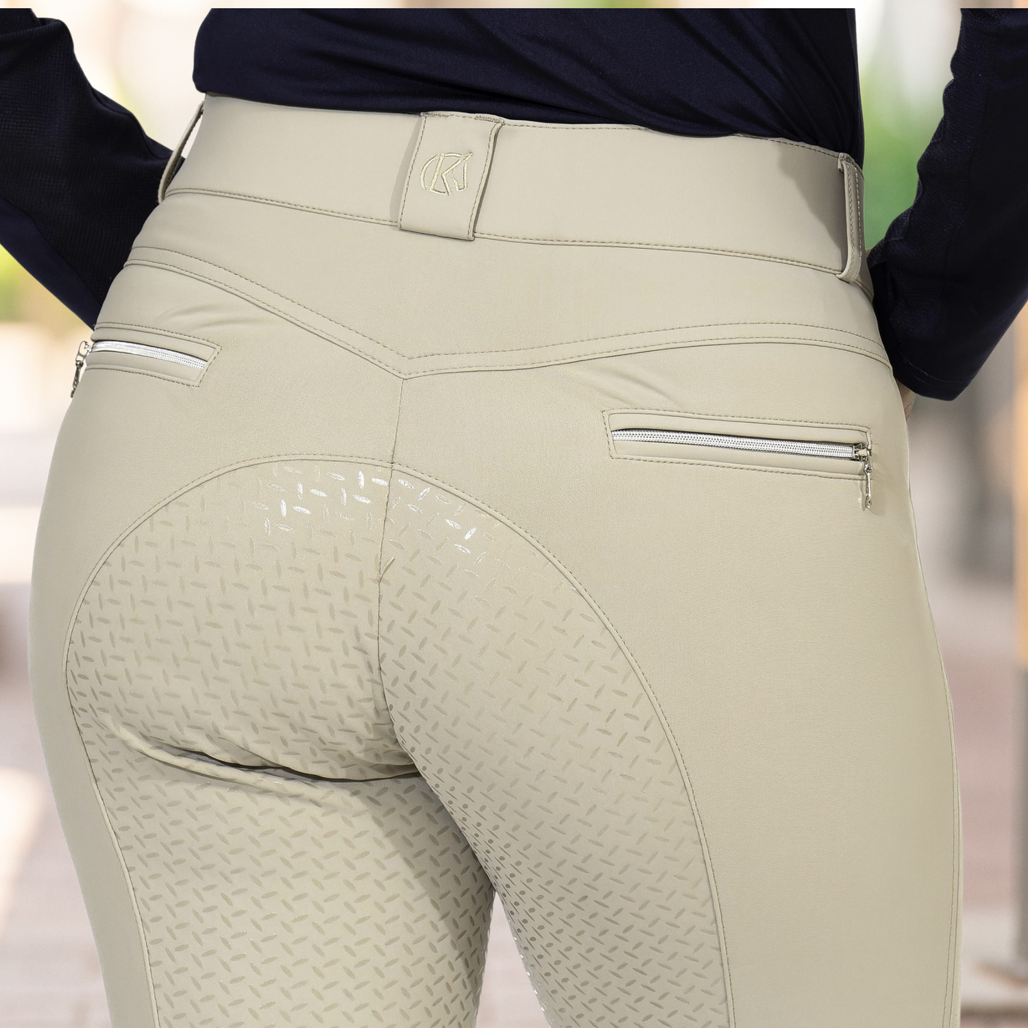 KL Select Gabrielle Full Seat Breeches, Beige