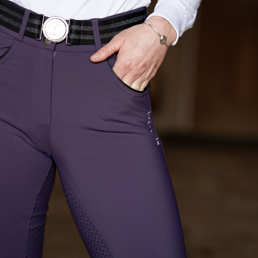 KL Select Gabrielle Full Seat Breeches, Blackberry