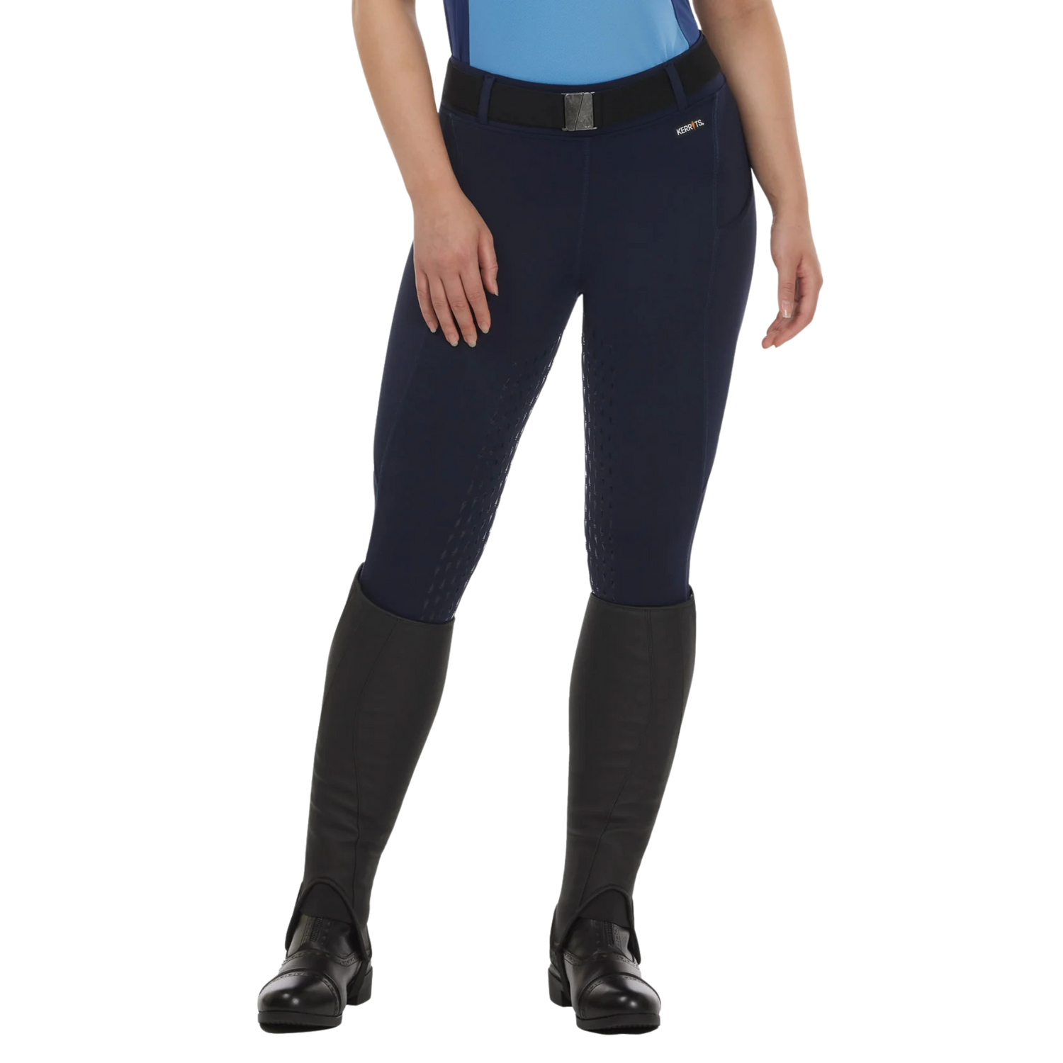 Kerrits Coolcore Silicone Full Leg Riding Tech Tight, Galaxy Blue