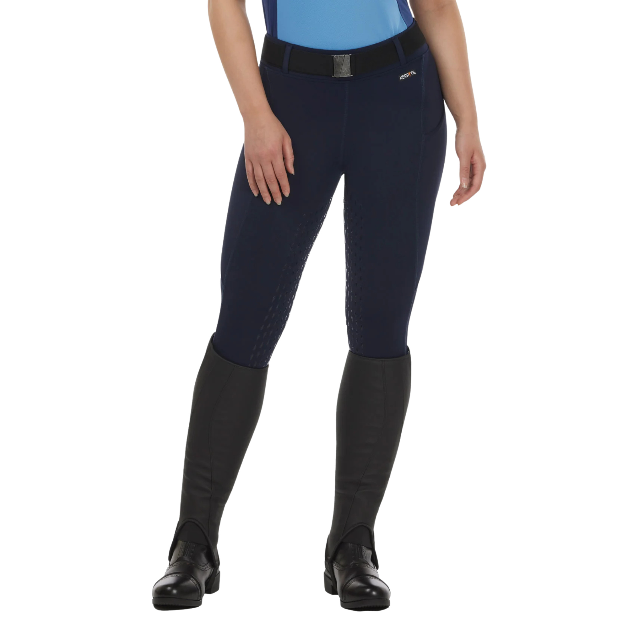 Kerrits Coolcore Silicone Full Leg Riding Tech Tight, Galaxy Blue