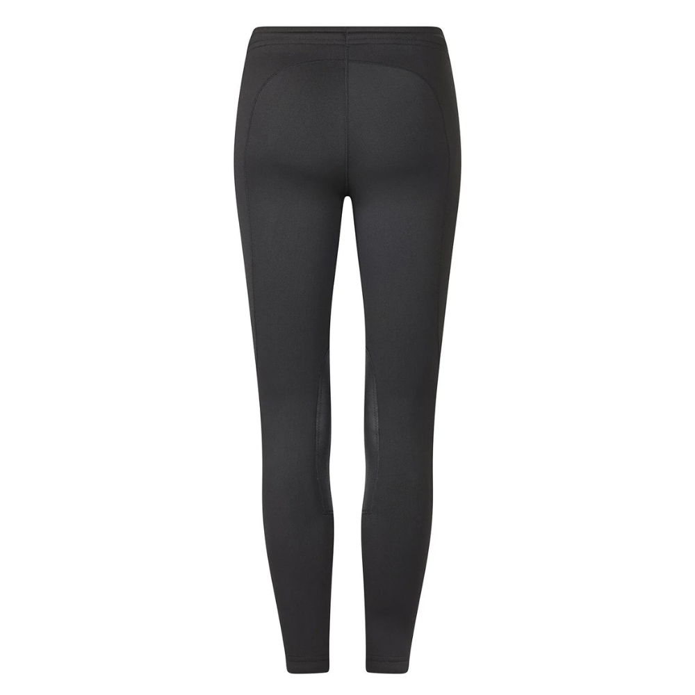 Kerrits Kids Fleece Lite II Black Knee Patch Tights, Back View