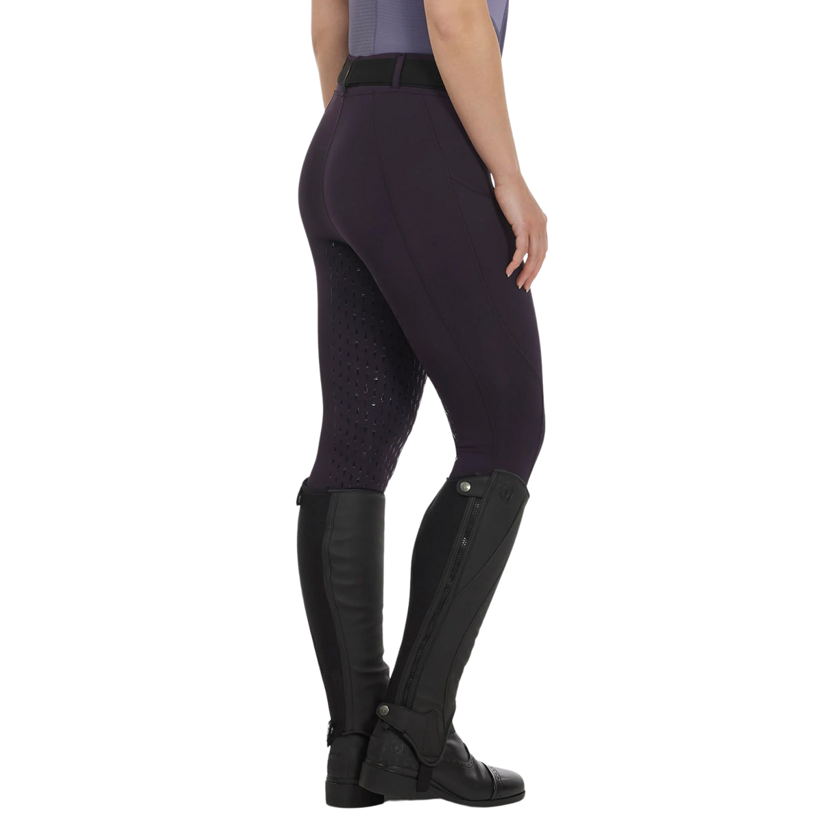 Kerrits Coolcore Silicone Full Leg Riding Tech Tight, Plumnoir