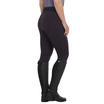 Kerrits Coolcore Silicone Full Leg Riding Tech Tight, Plumnoir