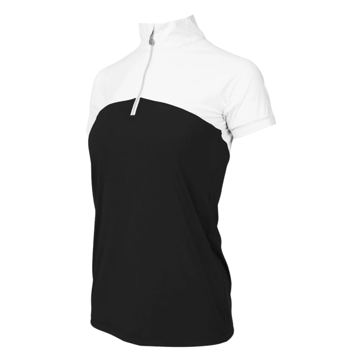 Dapplebay Lady 1/4 Zip Short Sleeve Training Top, Black