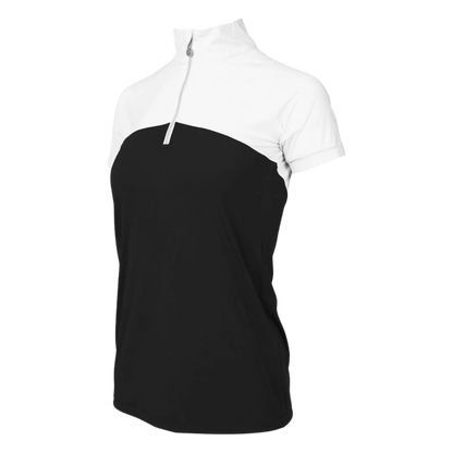 Dapplebay Lady 1/4 Zip Short Sleeve Training top, Black