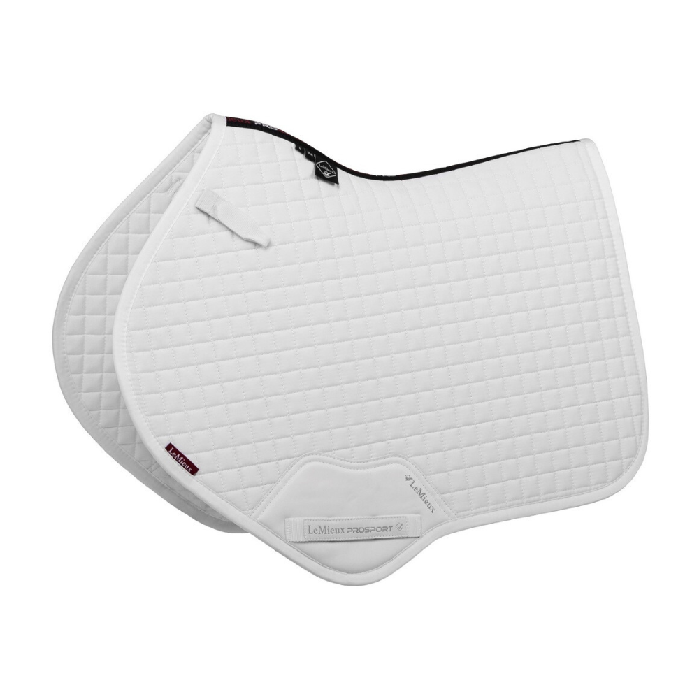 LeMieux Suede Close Contact Square Pad, White