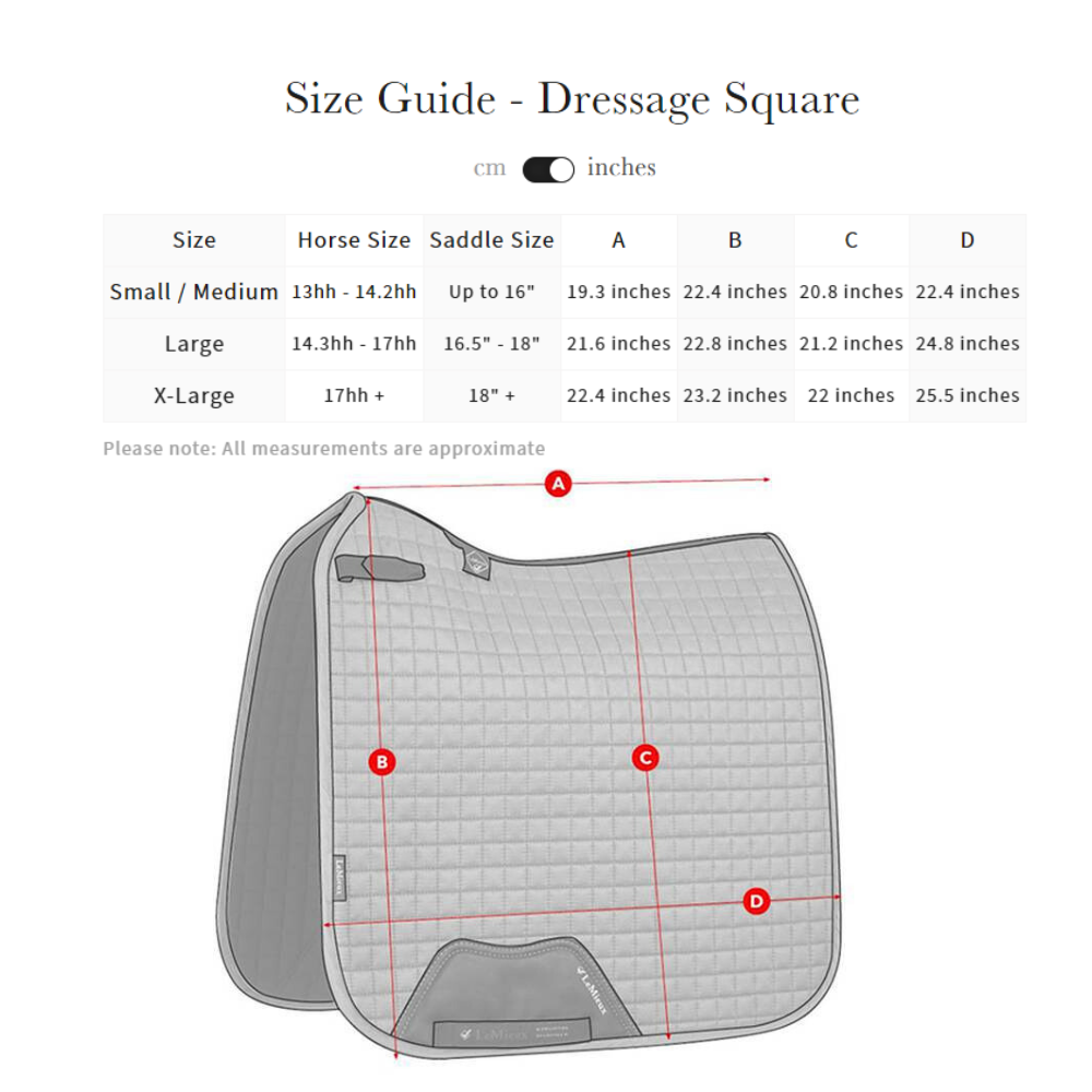 LeMieux Suede Dressage Square Pad, Cinder