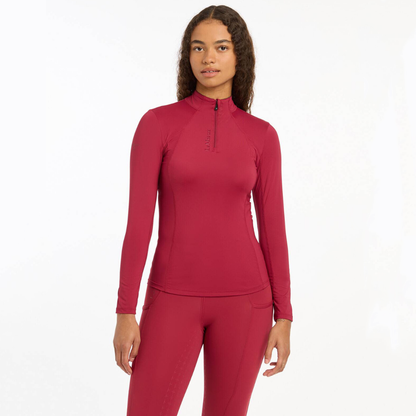 LeMieux 1/4 Zip Base Layer, Ember