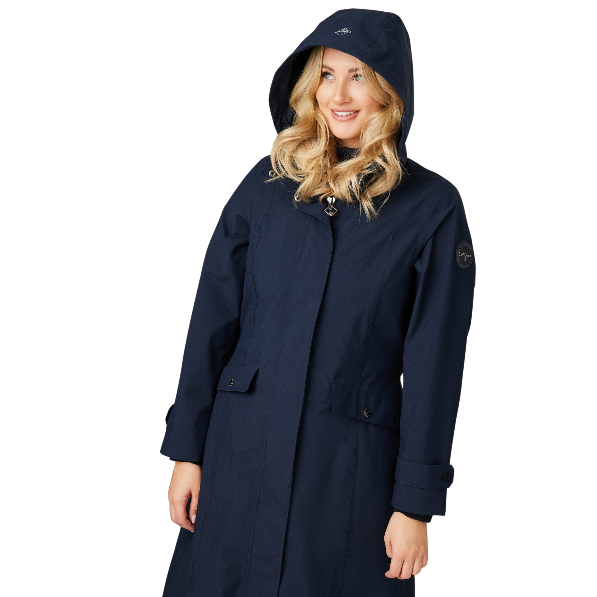 LeMieux Amelie Waterproof Lightweight Riding Coat, Navy