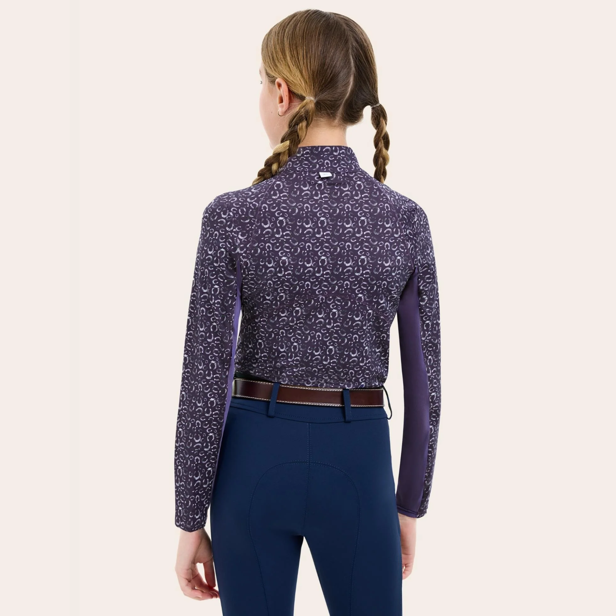 R.J. Classics Libby Jr. Training Shirt, Purple Horseshoes