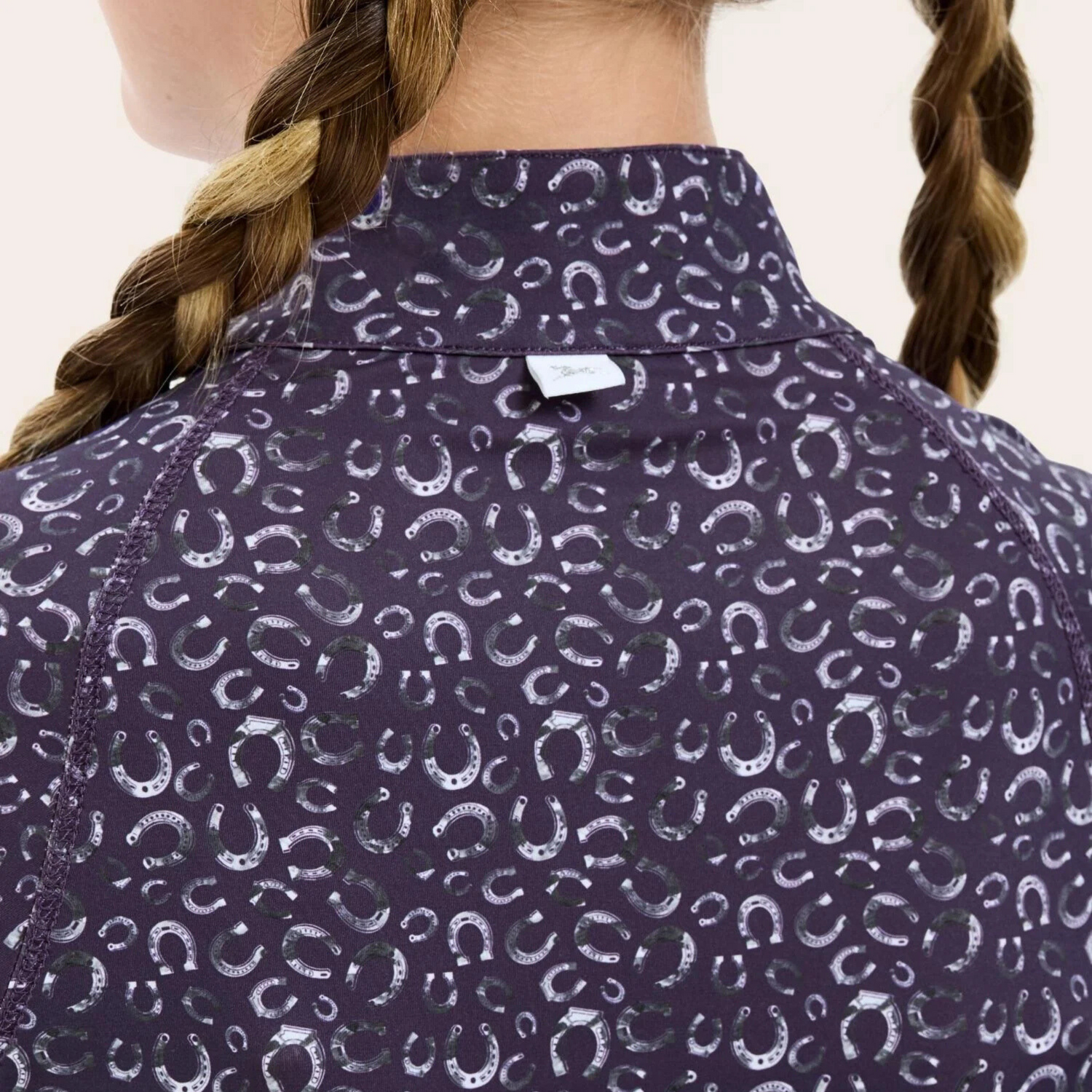 R.J. Classics Libby Jr. Training Shirt, Purple Horseshoes