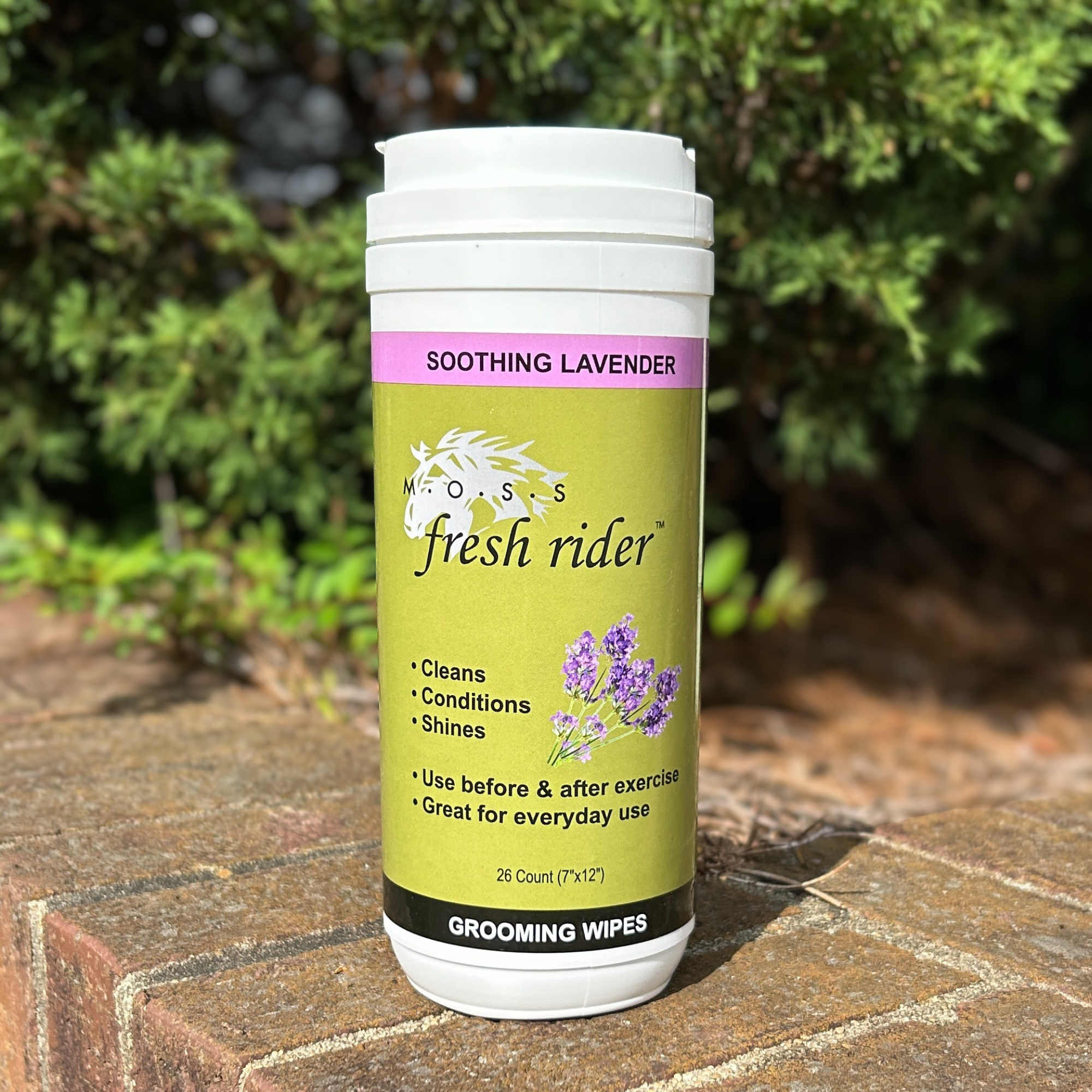 MOSS Fresh Rider Grooming Wipes, Lavender