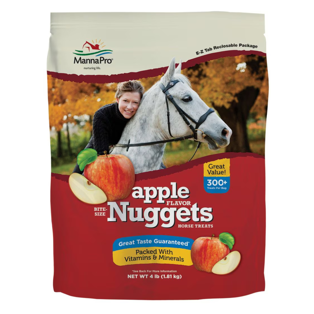 Manna Pro Apple Flavored Bite Size Nugget Treats, Package