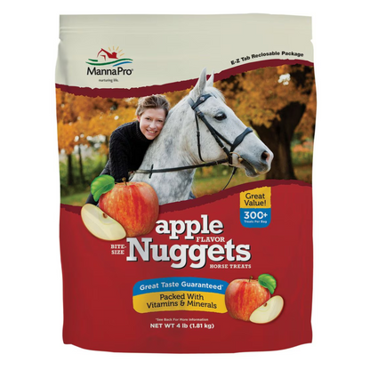 Manna Pro Apple Flavored Bite Size Nugget Treats, Package