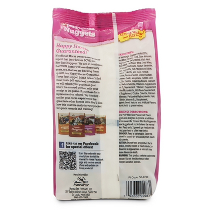 Manna Pro Peppermint Flavor Bite Size Nuggets Package Back