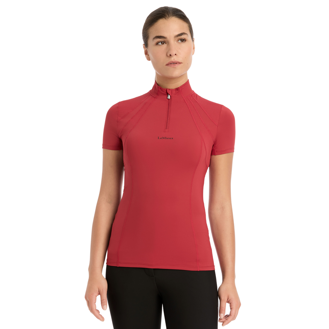 LeMieux Mia Mesh Short Sleeve Base Layer, Chilli