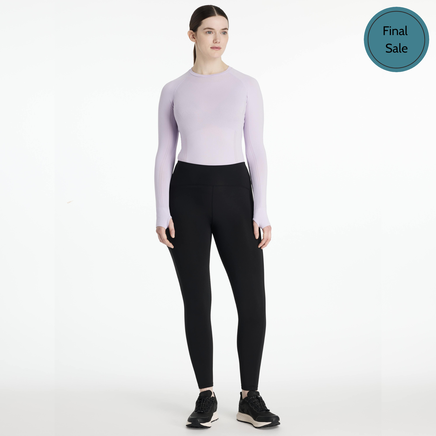 LeMieux Natalie Brushed Full Seat Pull On, Black